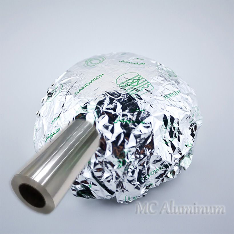 Hamburger packaging aluminum foil