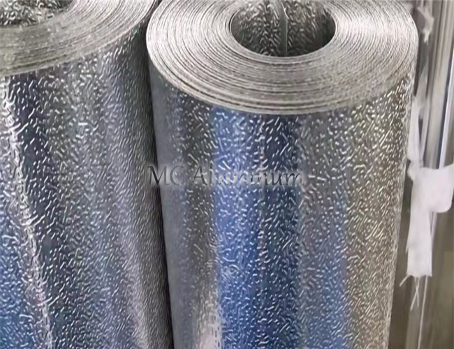 Orange peel embossed aluminum coil