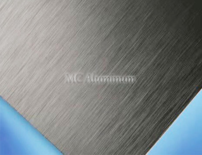 Oxidized brushed aluminum sheet