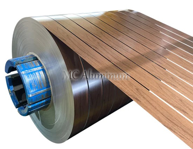 Wood grain color coated aluminum strip PE PVDF