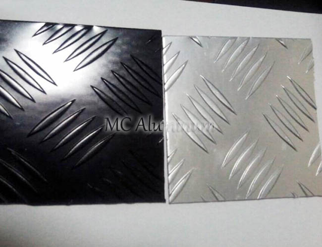 Embossed aluminum coil for shipbuilding